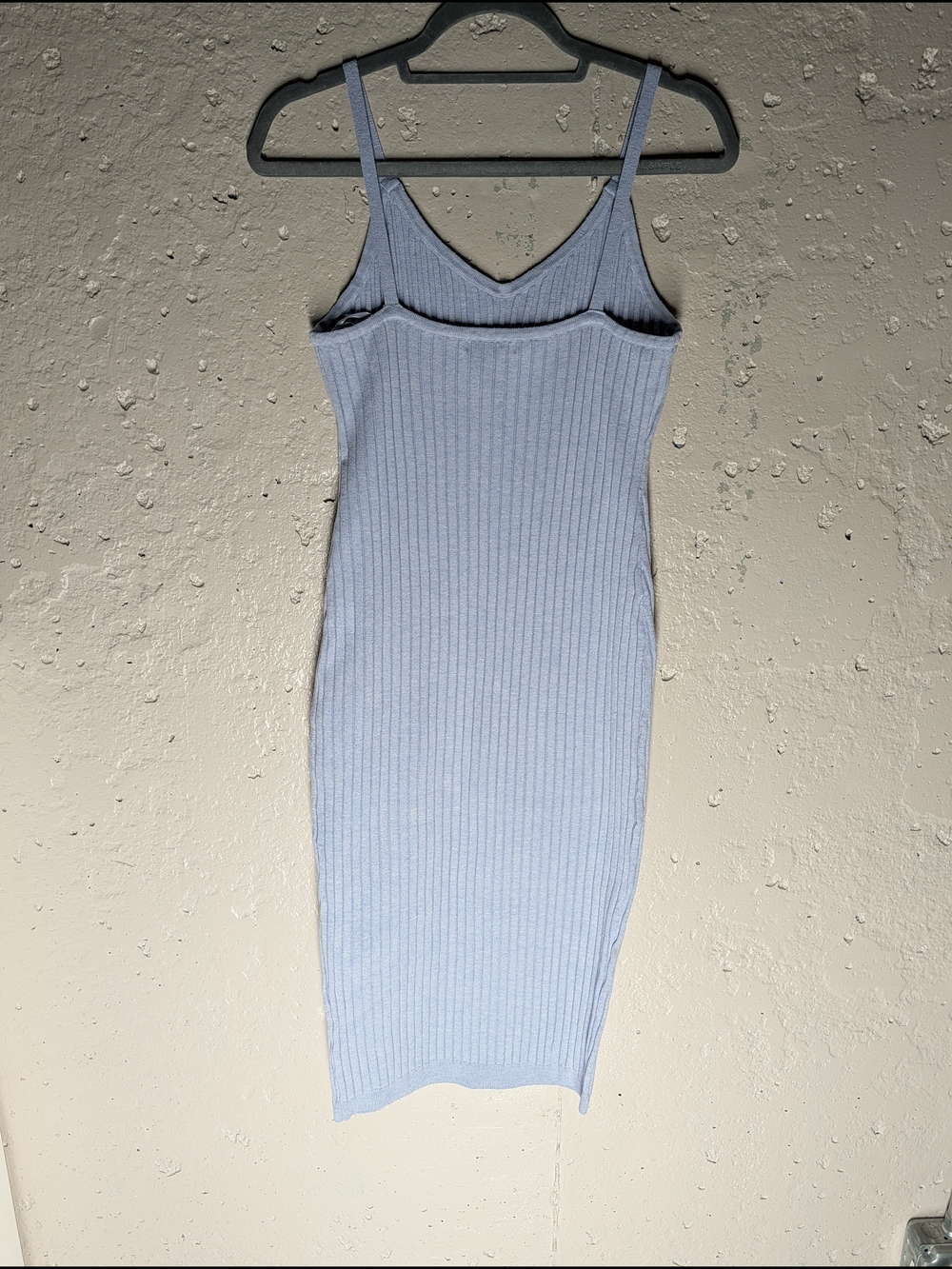 7 For All Mankind Lilac Ribbed Sweater Knit Midi Dress Bodycon - Picture 4 of 6